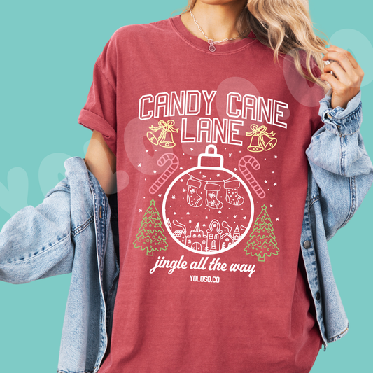 Candy Cane Lane tee