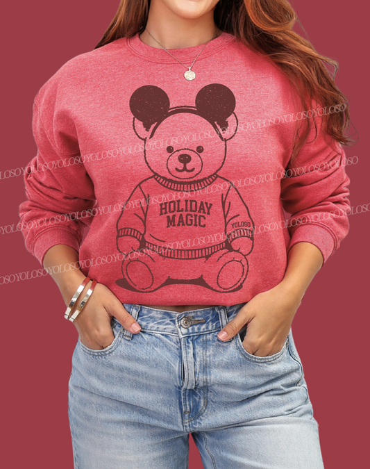 Red Holiday Bear Crew
