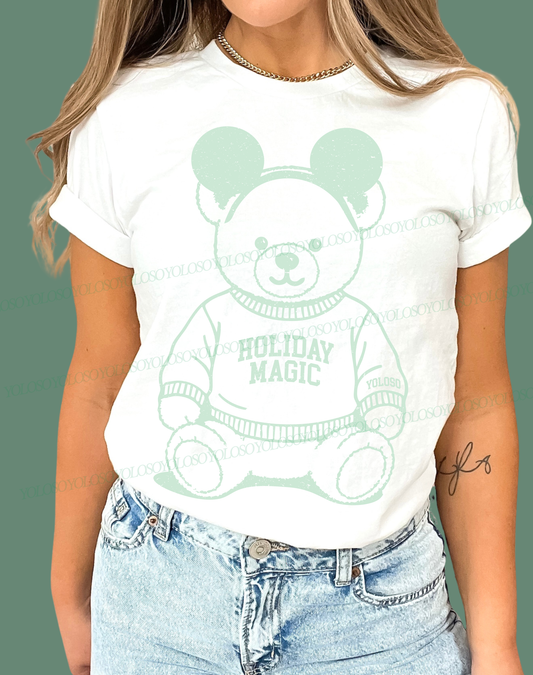 Mint Holiday Bear Tee