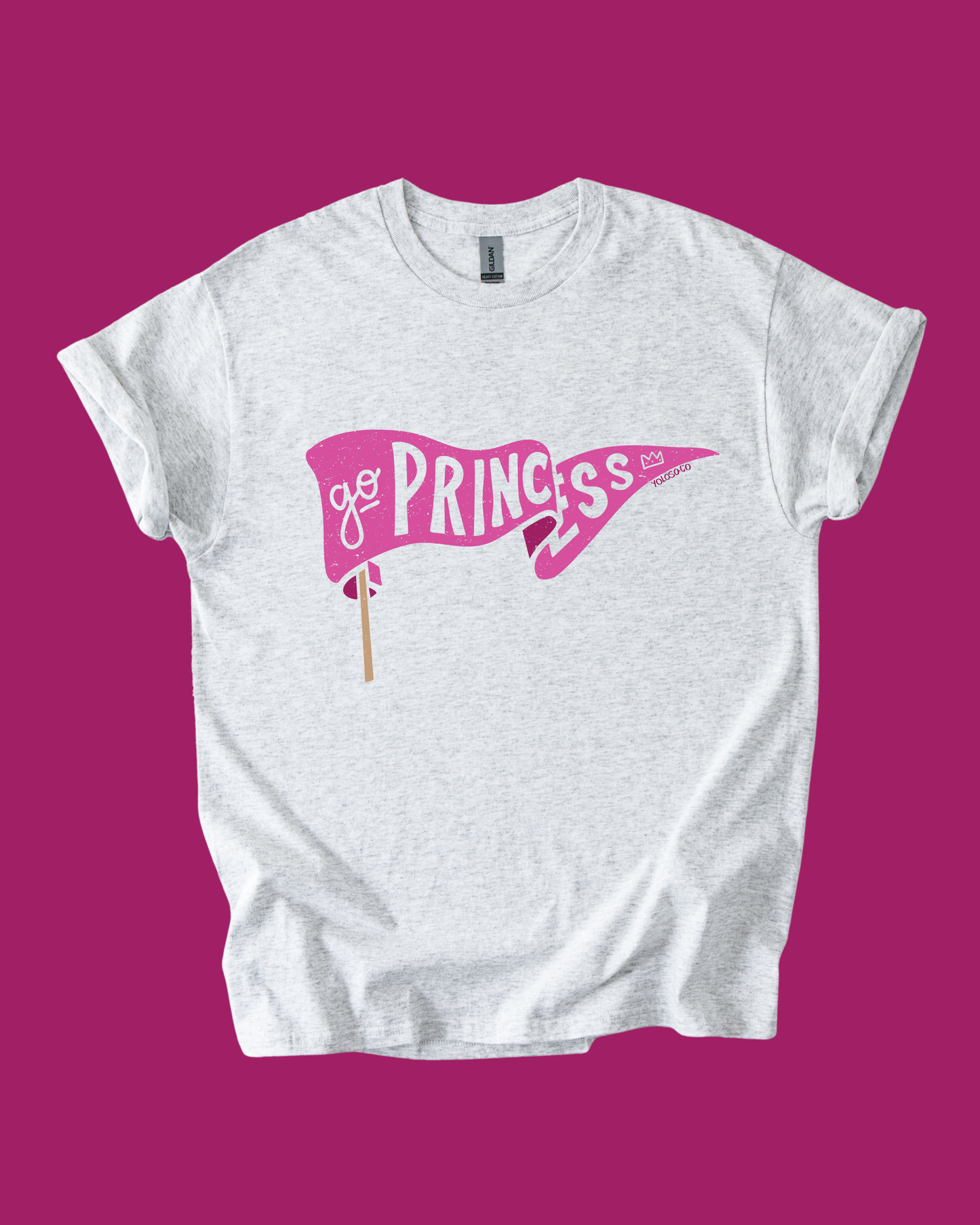 Princess Pennant Tee (Pink and Blue)