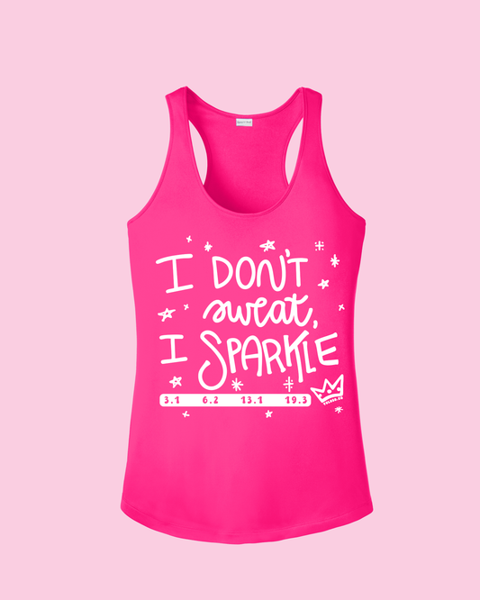 I don't sweat, I sparkle tank
