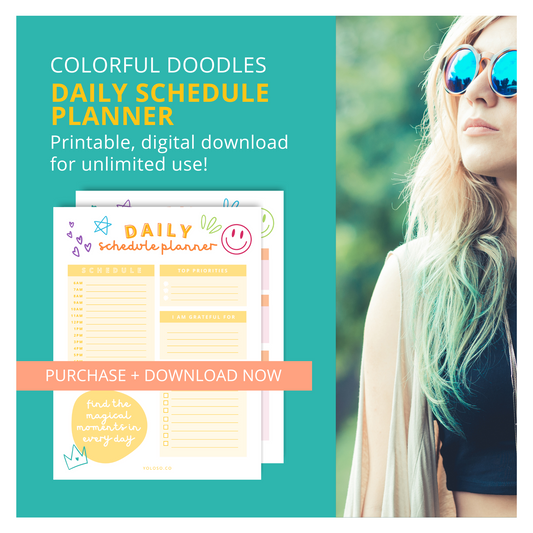Doodles Daily Planning Sheet | DIGITAL DOWNLOAD
