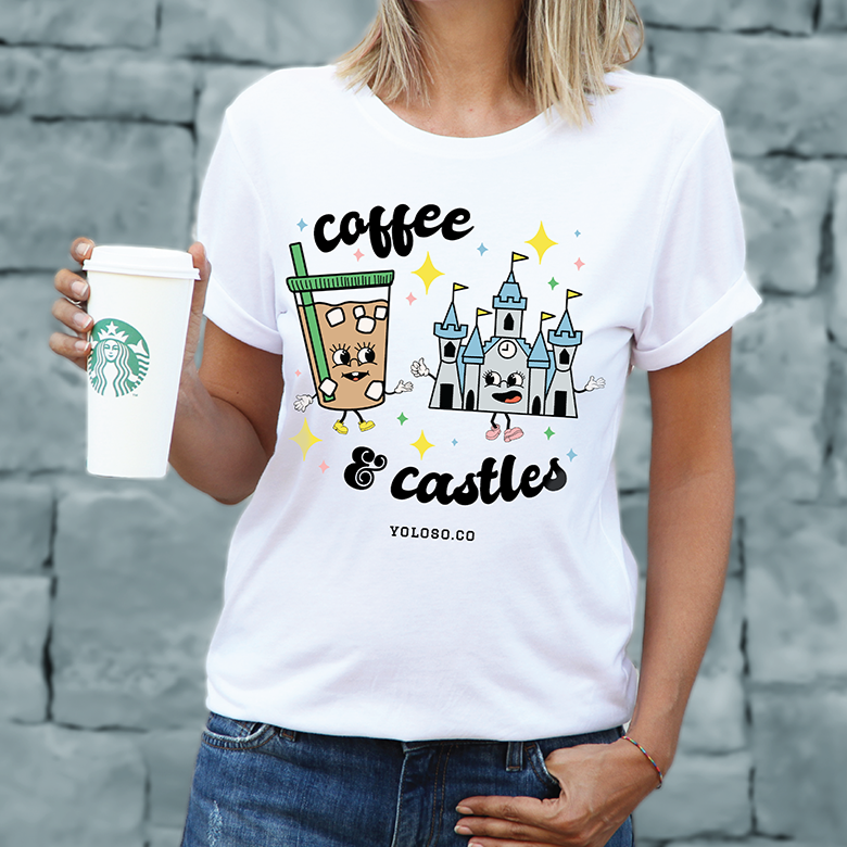 Coffee & Castles tee (Green Lid)