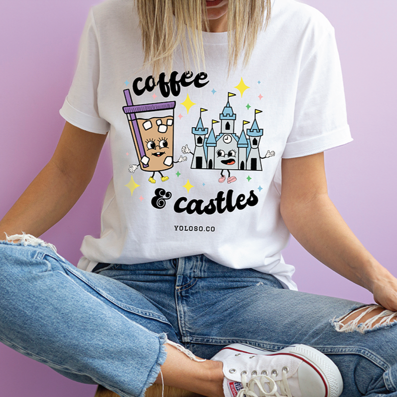 Coffee & Castles tee (Purple Lid)
